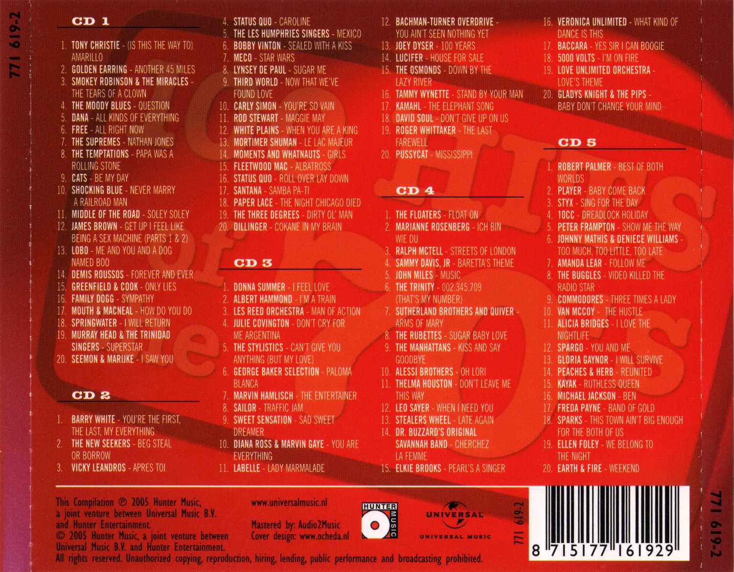 100 Hits Of The 70's (5CD)