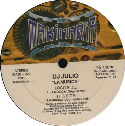 DJ Julio - La Musica-(MAKI-022)-320kbps Vinyl-1997-PUTA