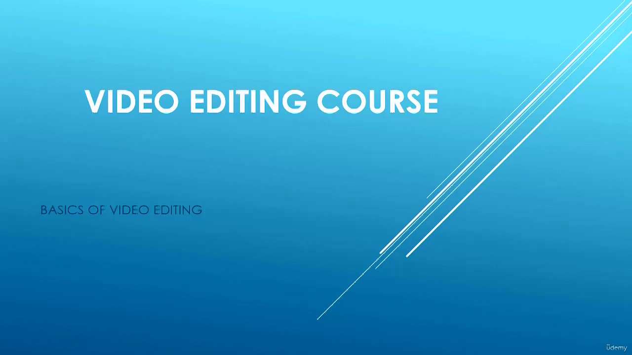 Udemy - Learn Basics of Video Editing