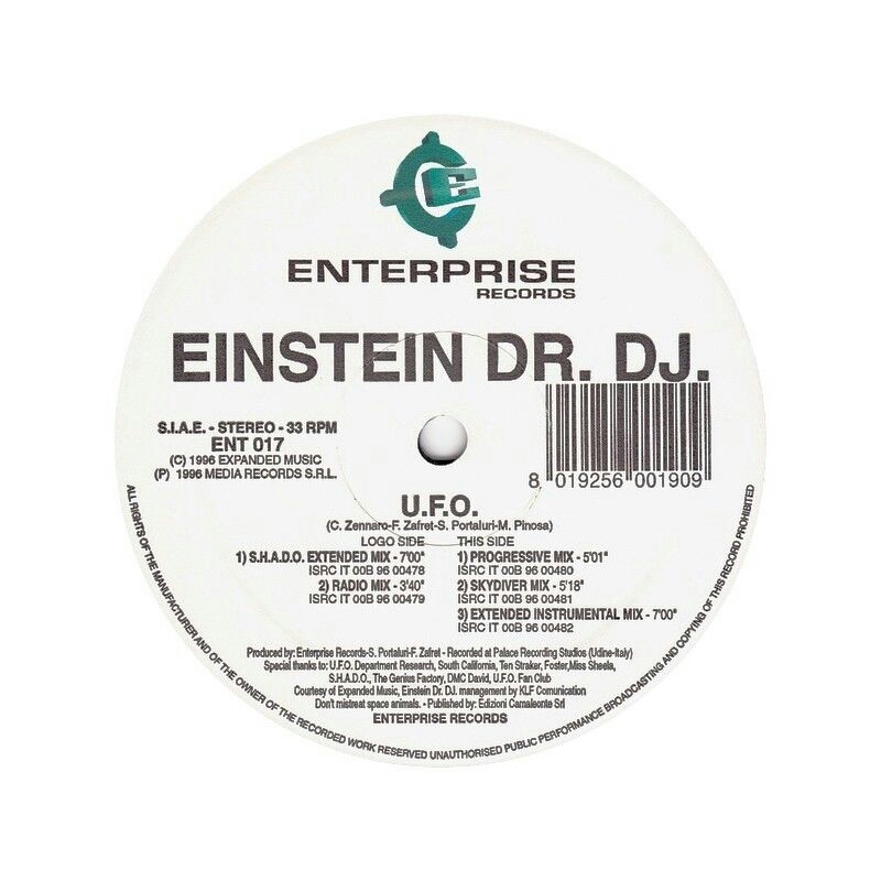 Einstein Doctor DJ - UFO (Vinyl 12) (Enterprise Records 1996 Italy)