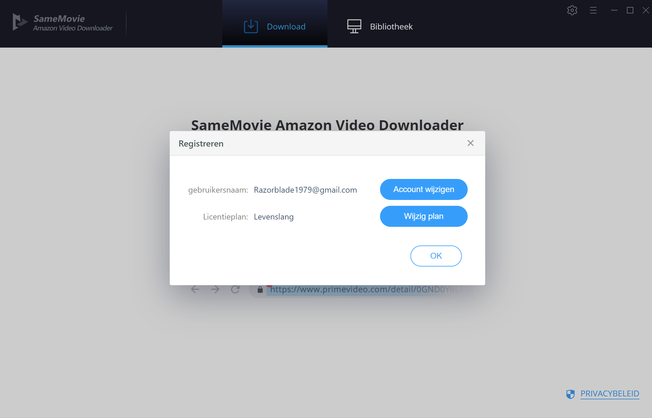 SameMovie Amazon Video Downloader 1.2.2 Nederlands