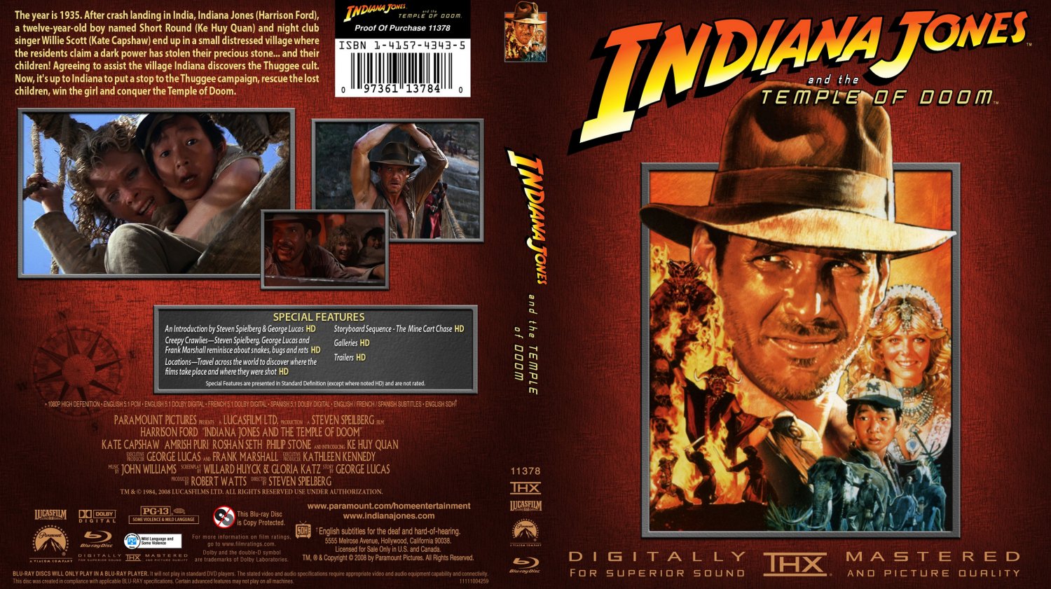 Indiana Jones Tempel Of Doom Bluray