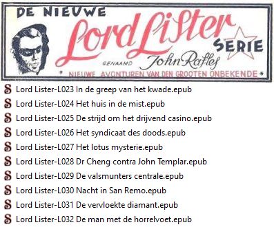 Lord Lister Raffles de grote onbekende. De Valse Listers EPUB 4