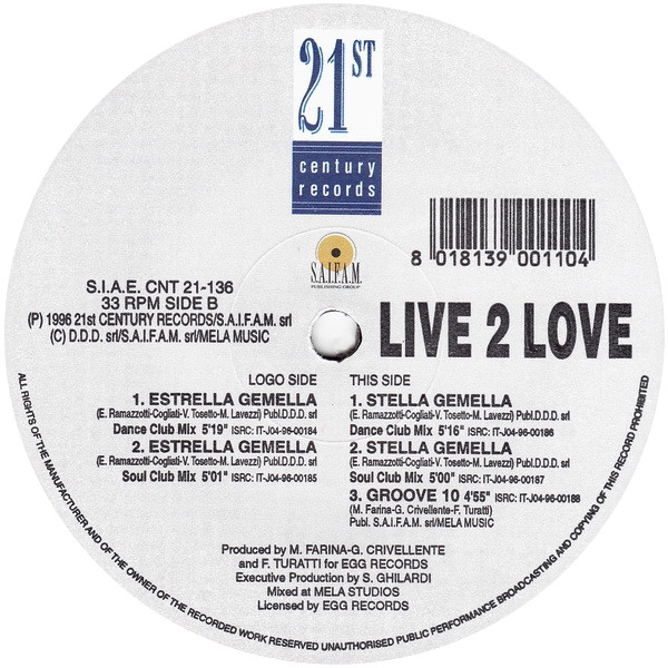 Live 2 Love - Estrella Gemella-WEB-IT-1996-iDC