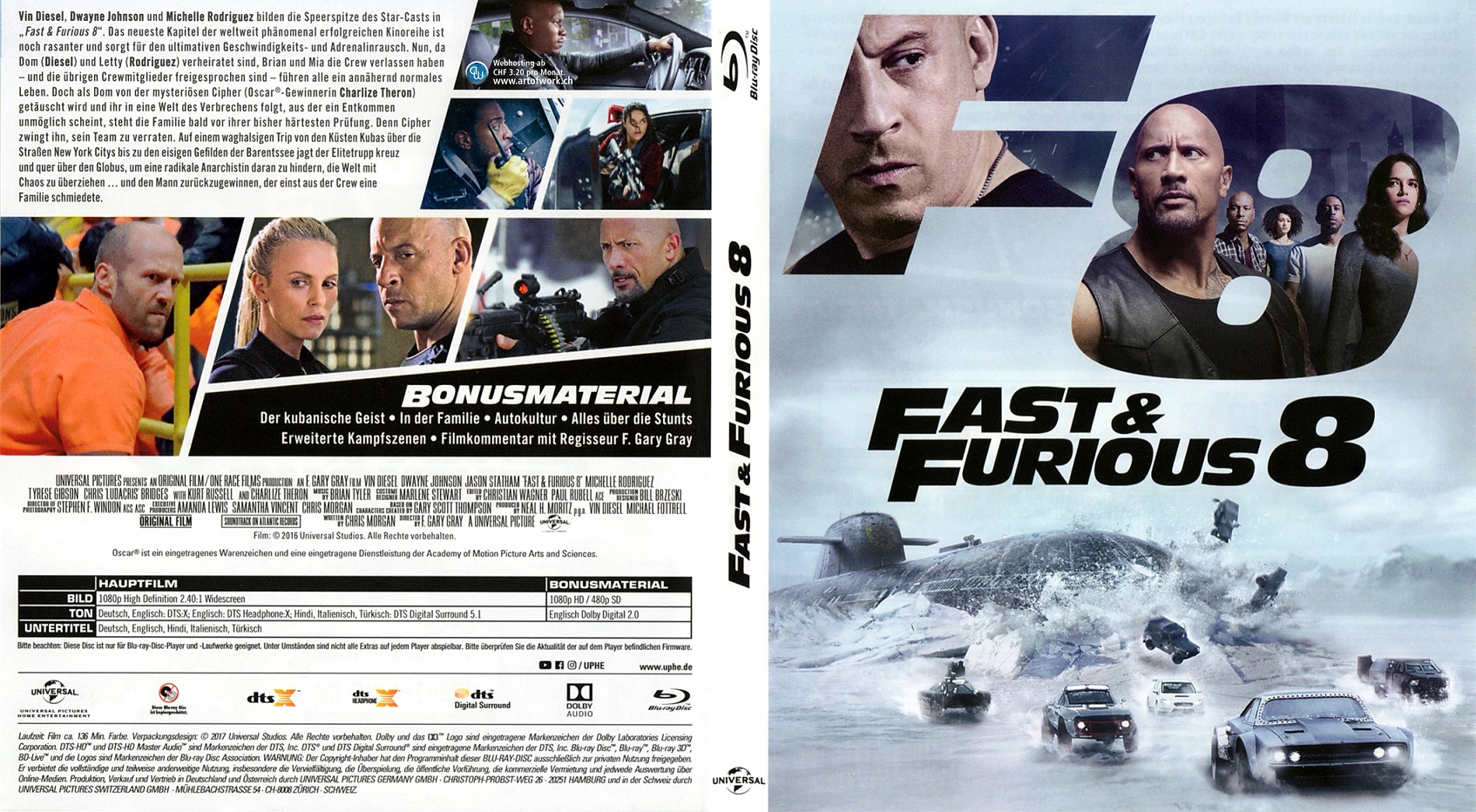 Fast and Furious 8 Bluray