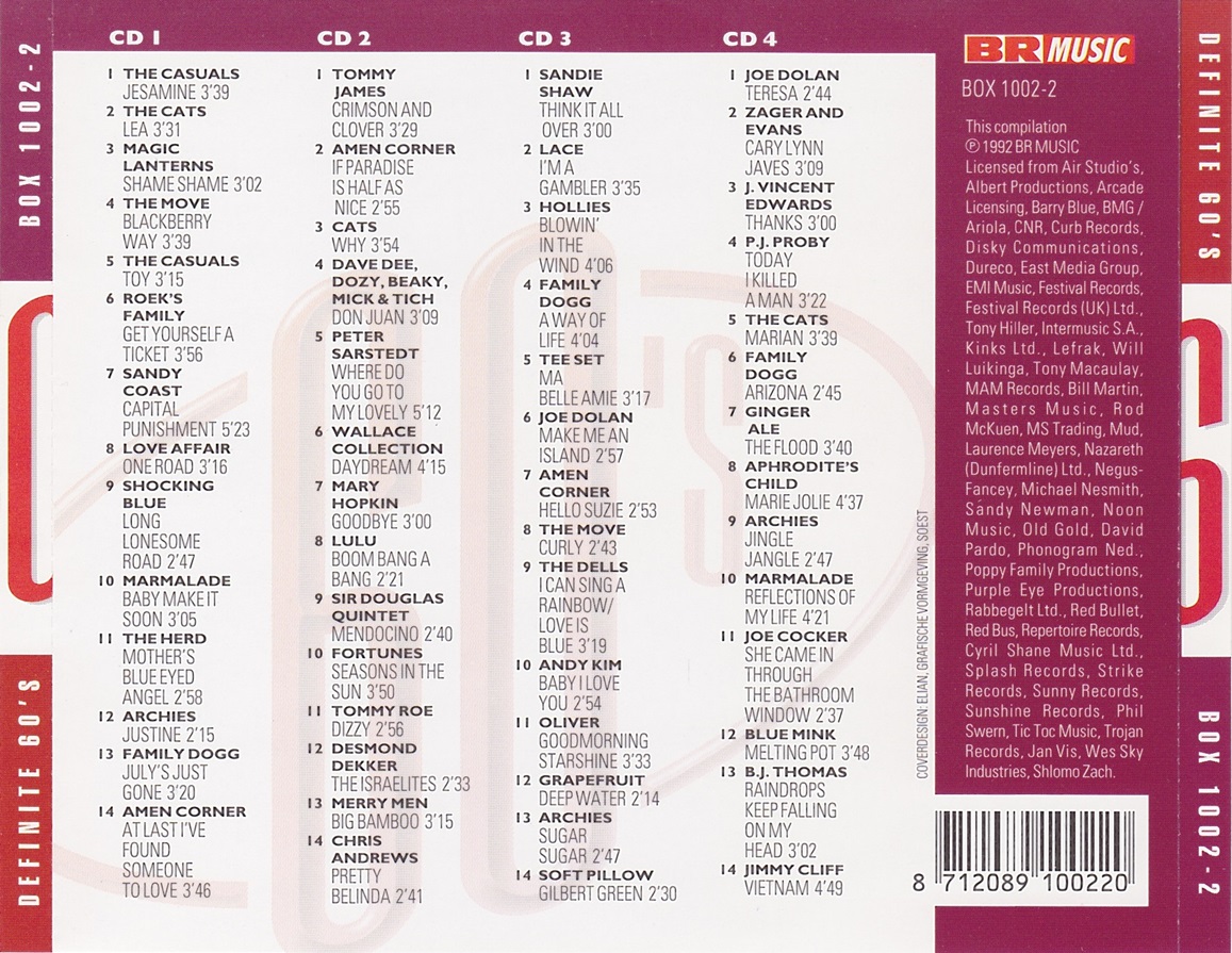 Various Artists - Definite 60's Vol. 2 [4CD]