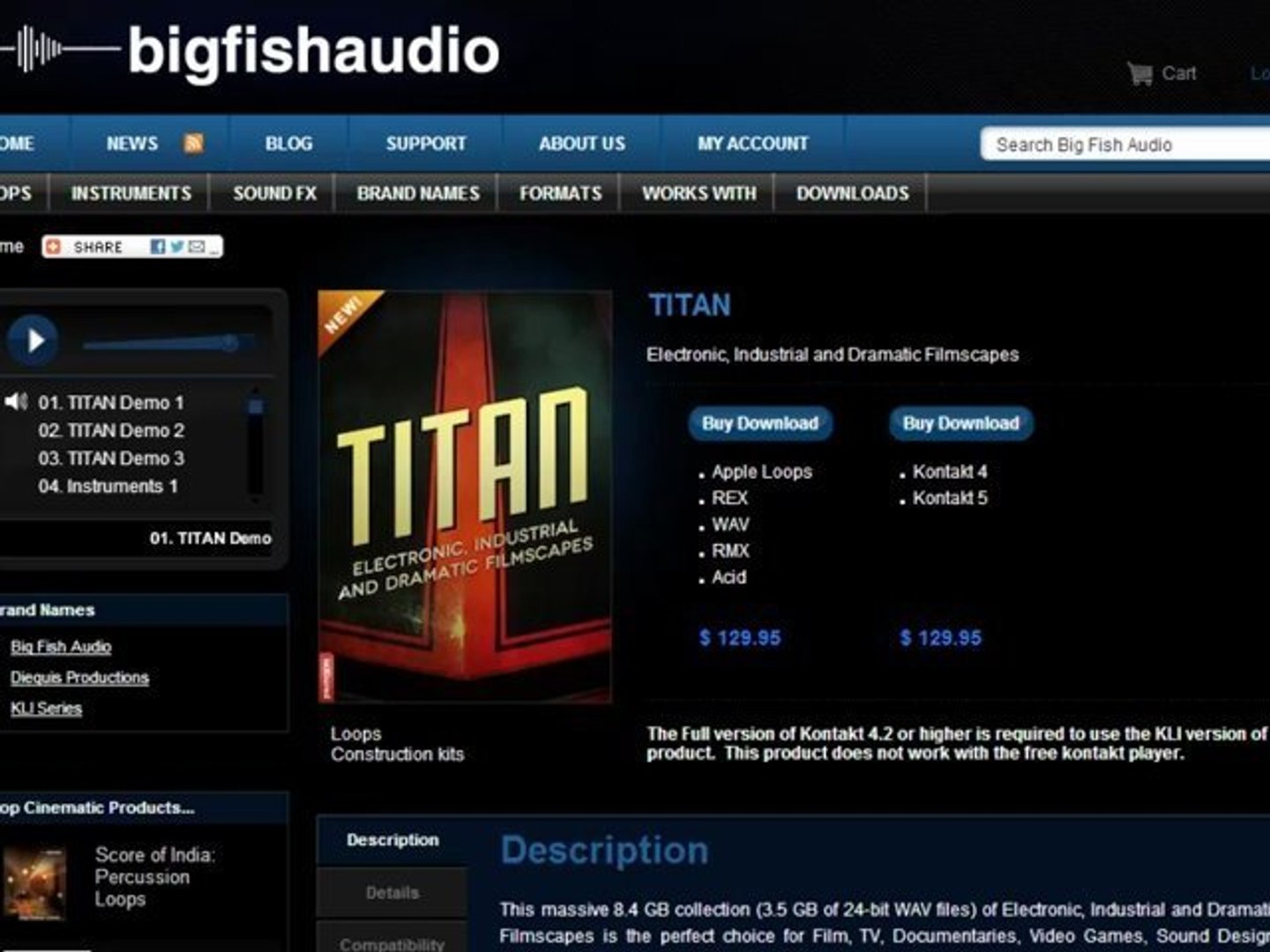 Big Fish Audio - TITAN KLI (for Kontakt)
