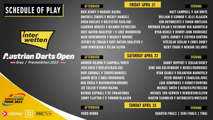 Austrian Darts Open - Day 2 Session 1 & 2 LIVE