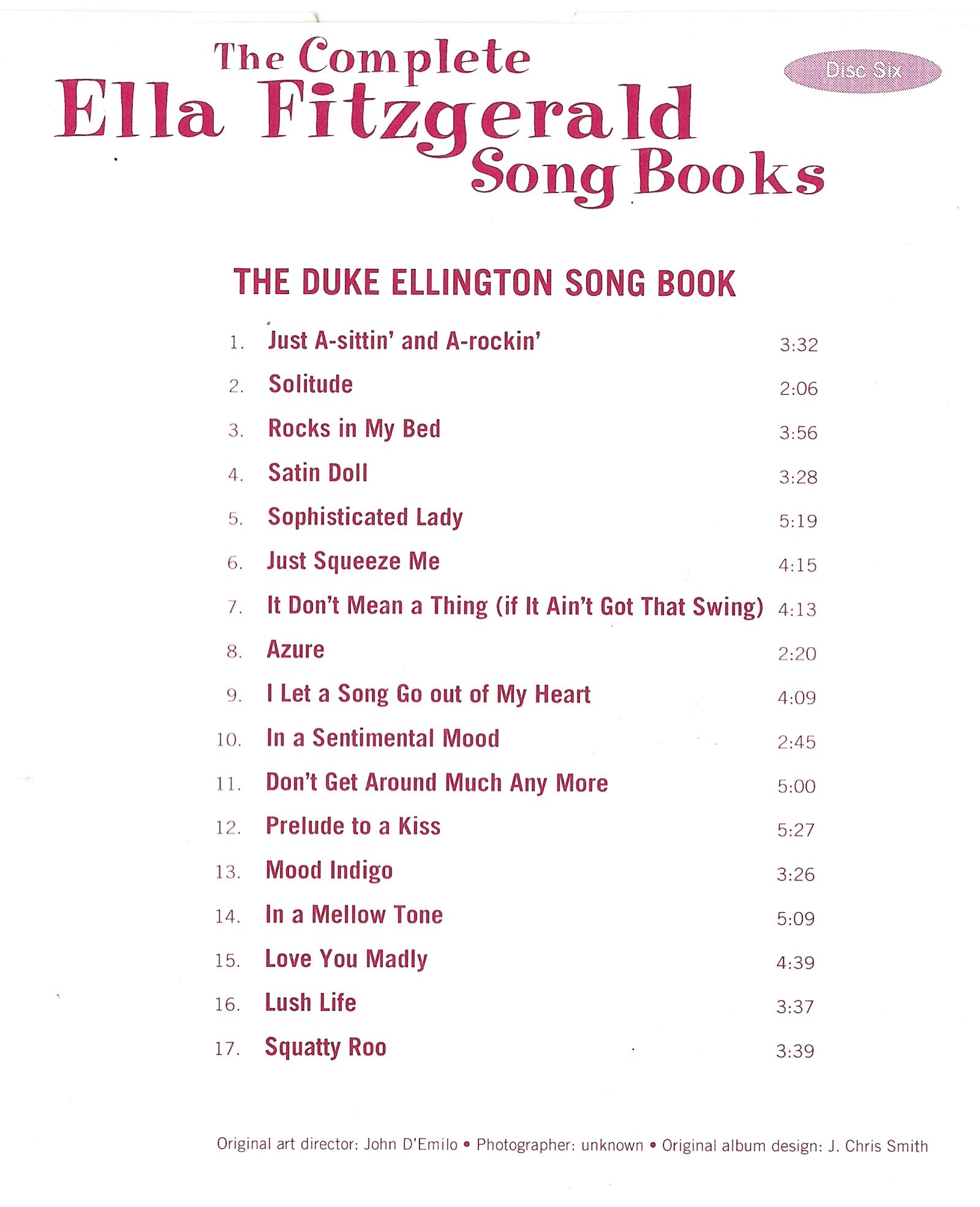 Ella Fitzgerald - The Complete Songbooks Vol.06 -Duke Ellington