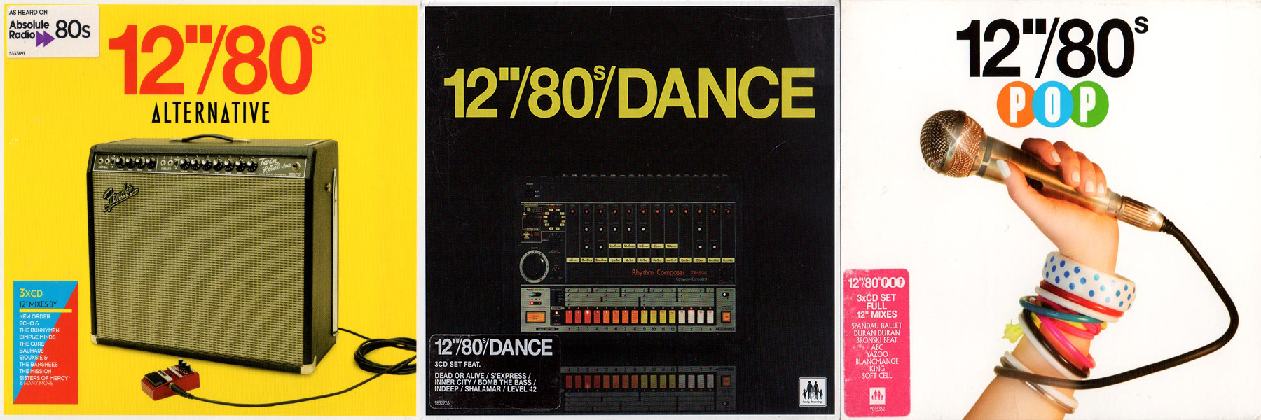 12'' 80's - Alternative (3Cd) - Dance (3Cd) & Pop (3Cd)