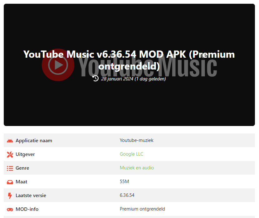 YouTube Music v6.36.54 MOD APK (Premium ontgrendeld)