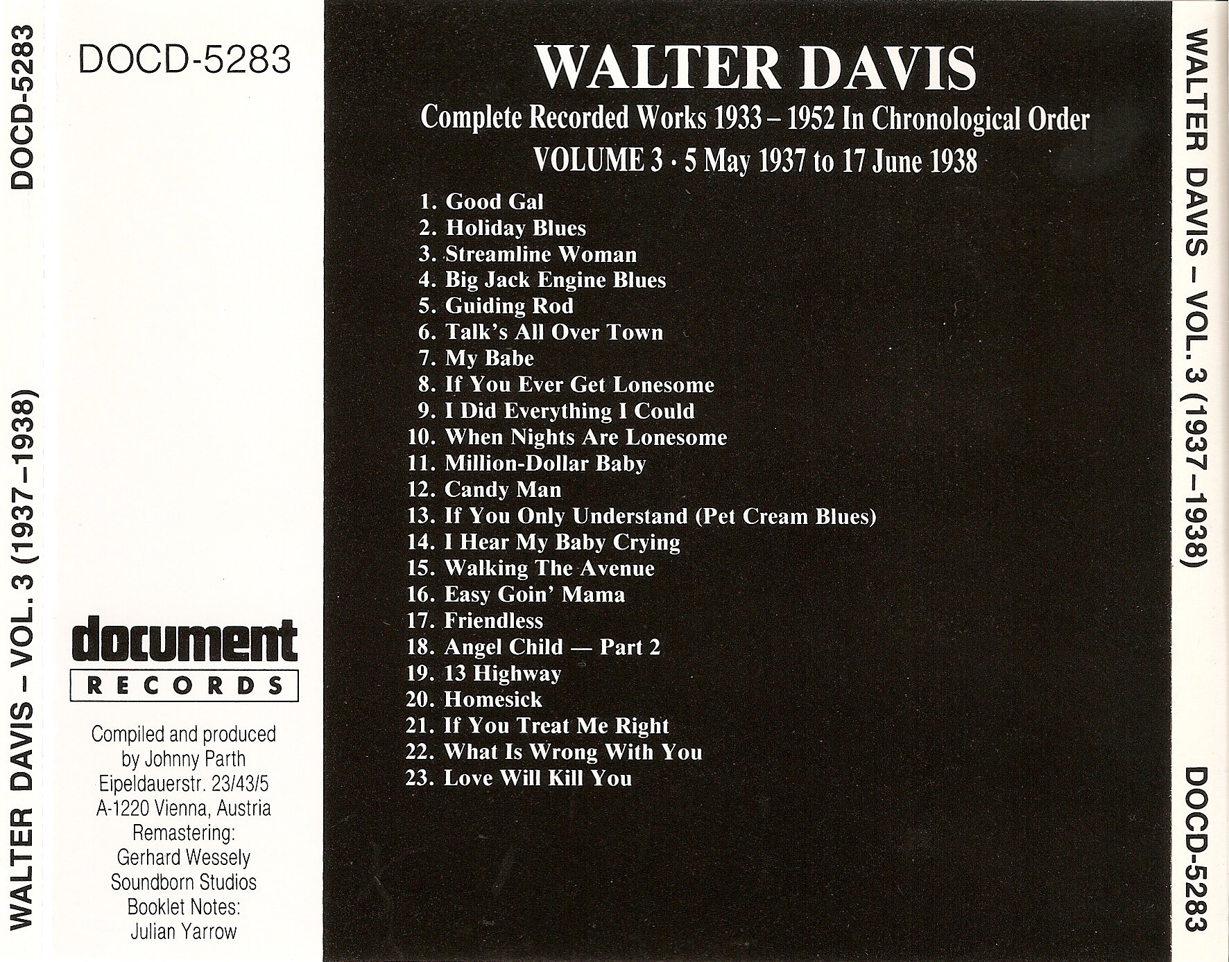 Walter Davis - Vol. 3 (1937-1938) DOCD-5283