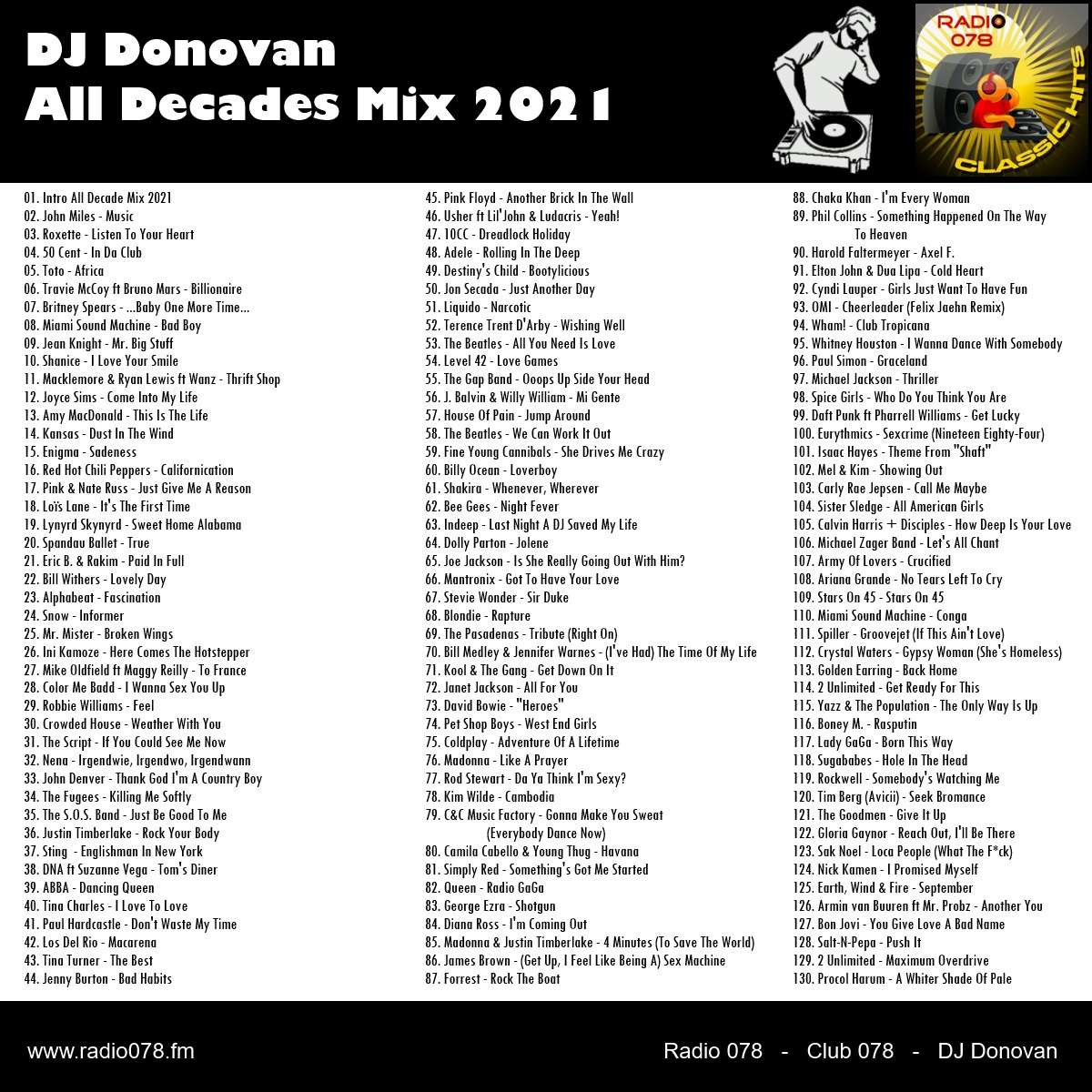 DJ Donovan presents Radio 078 All Decades Mix 2021