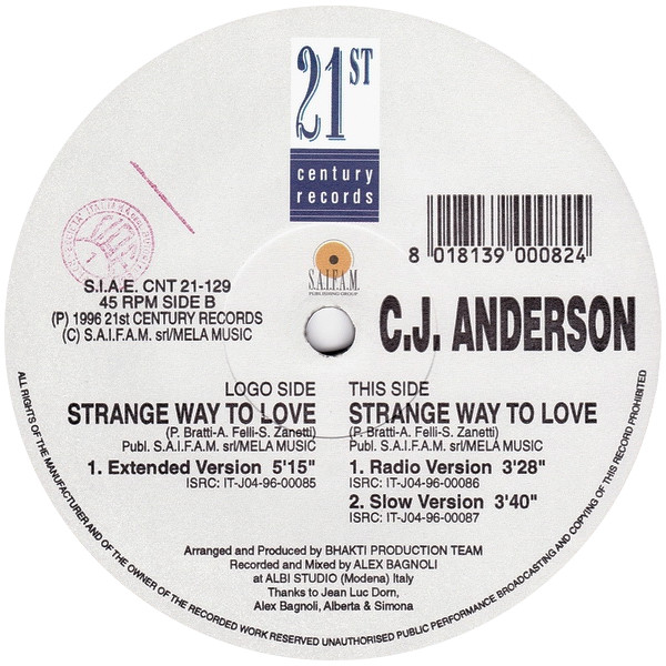 Cj Anderson - Strange Way To Love (21-129)-WEB-1996