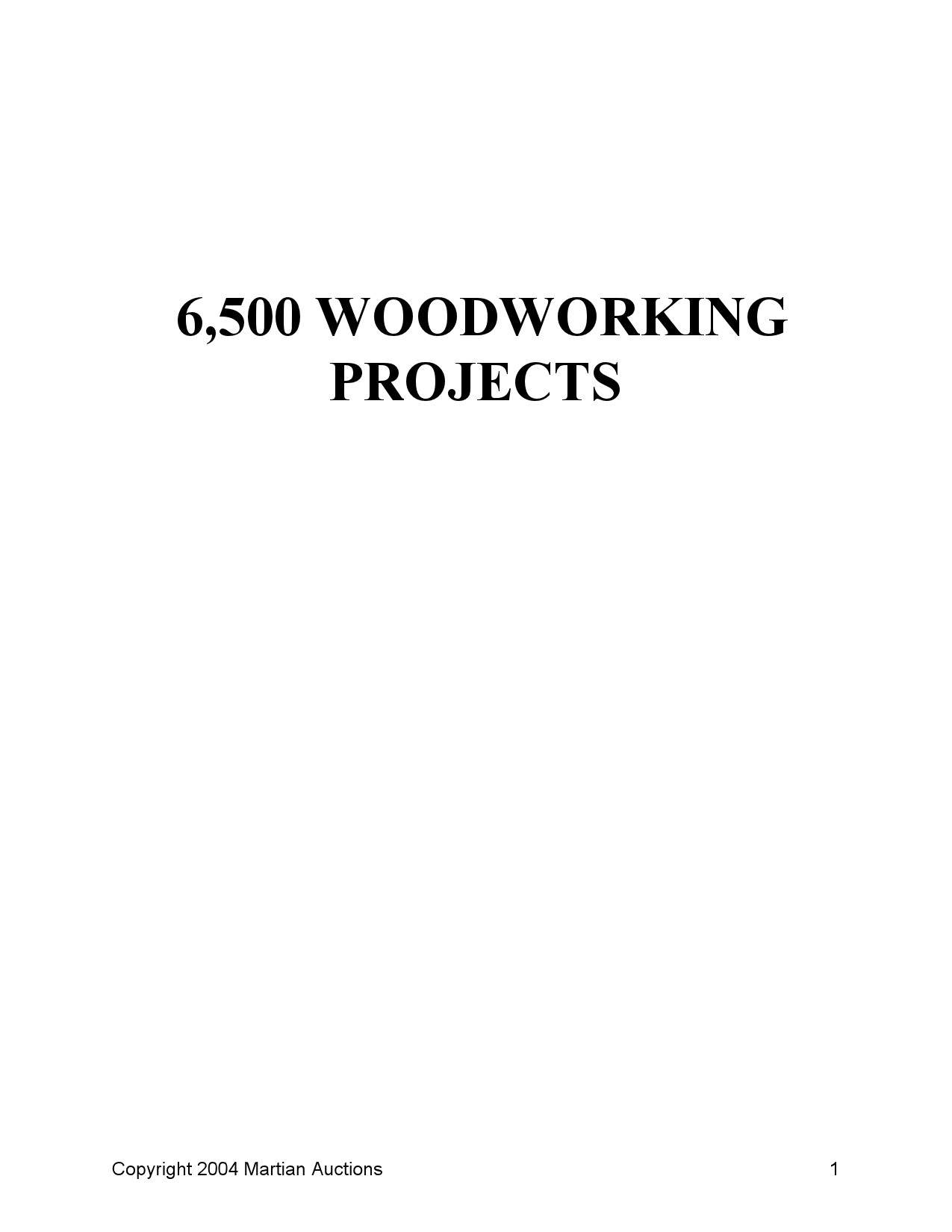 6500 Woodworking Projects