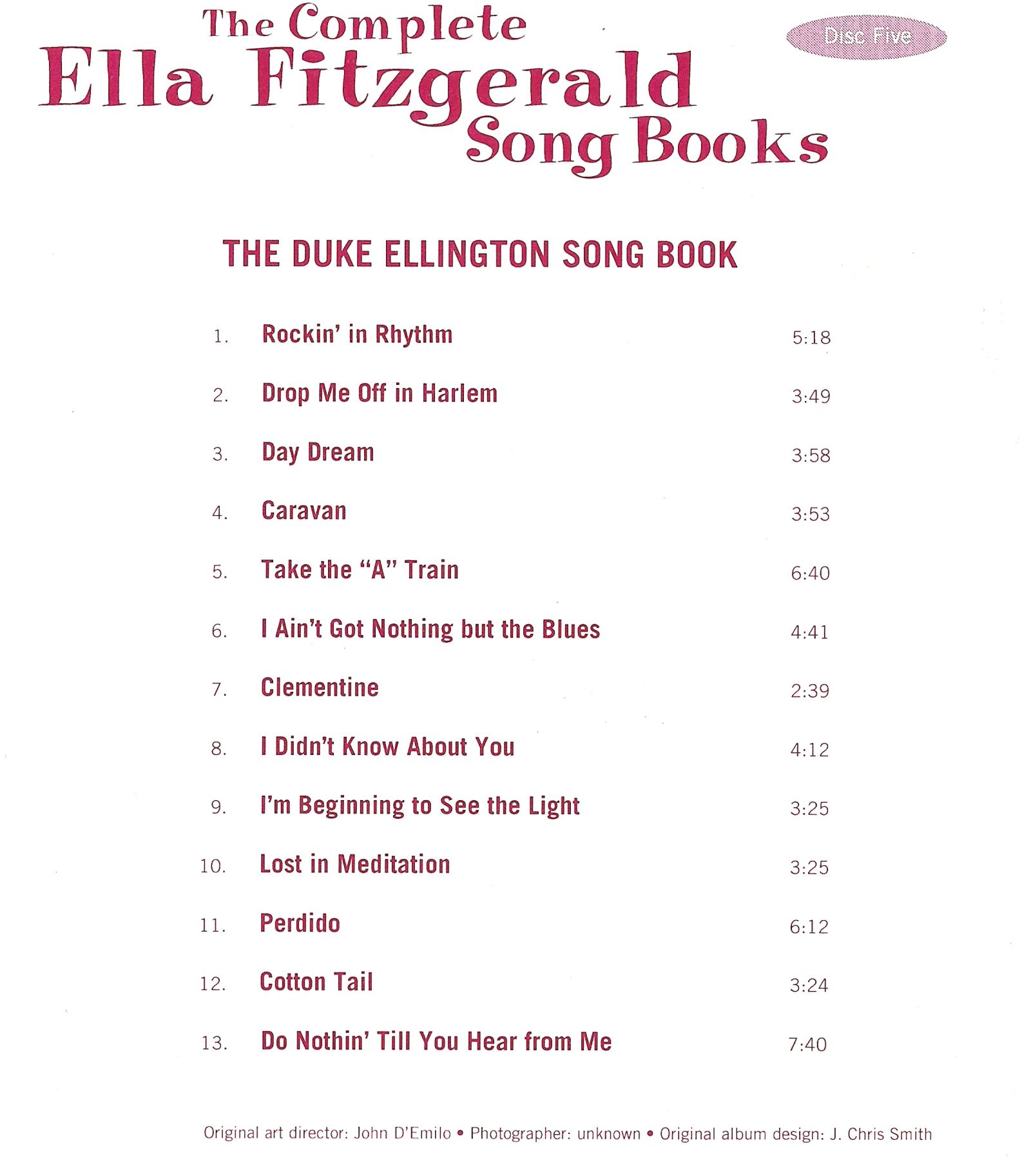 Ella Fitzgerald - The Complete Songbooks Vol.05 -Duke Ellington