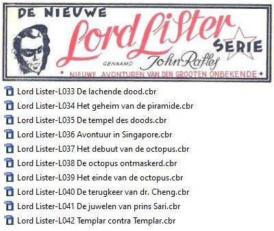 Lord Lister Raffles de grote onbekende. De Valse Listers CBR 5