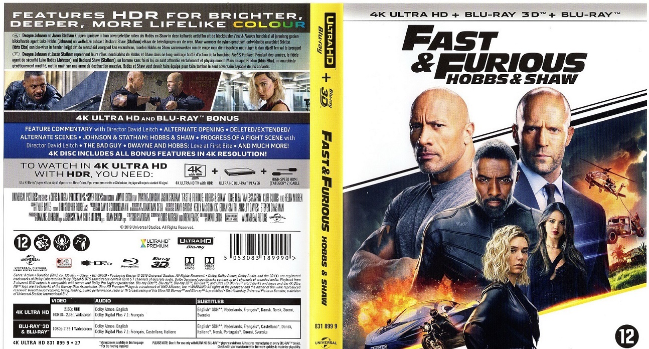 Fast & Furious Presents Hobbs and Shaw (2019) 3D Dolby Atmos BD50