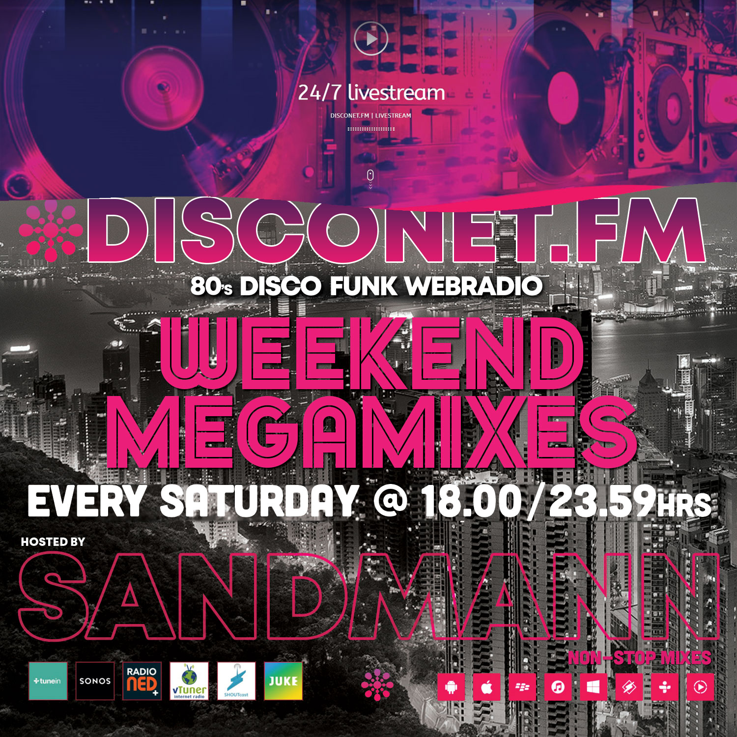 DISCONET.FM weekend megamixes by Sandmann