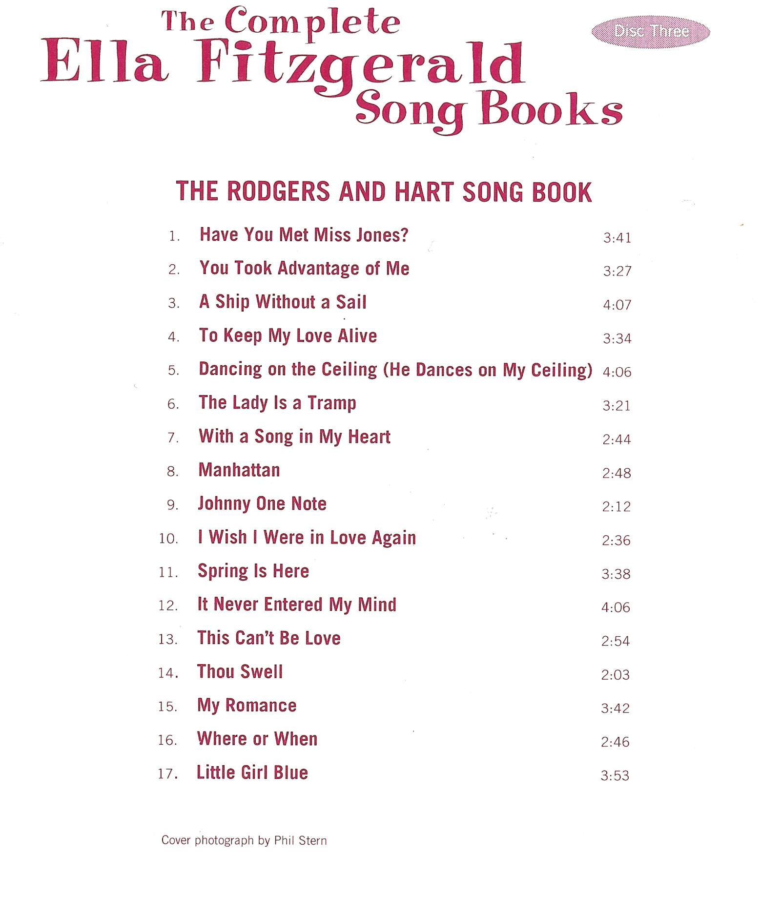 Ella Fitzgerald - The Complete Songbooks Vol.03 -Rodgers & Hart