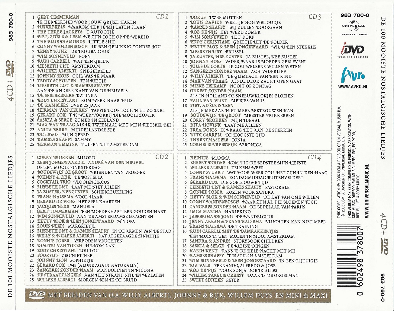Toen was het stil op straat - De 100 mooiste nostalgische liedjes. (4CD)