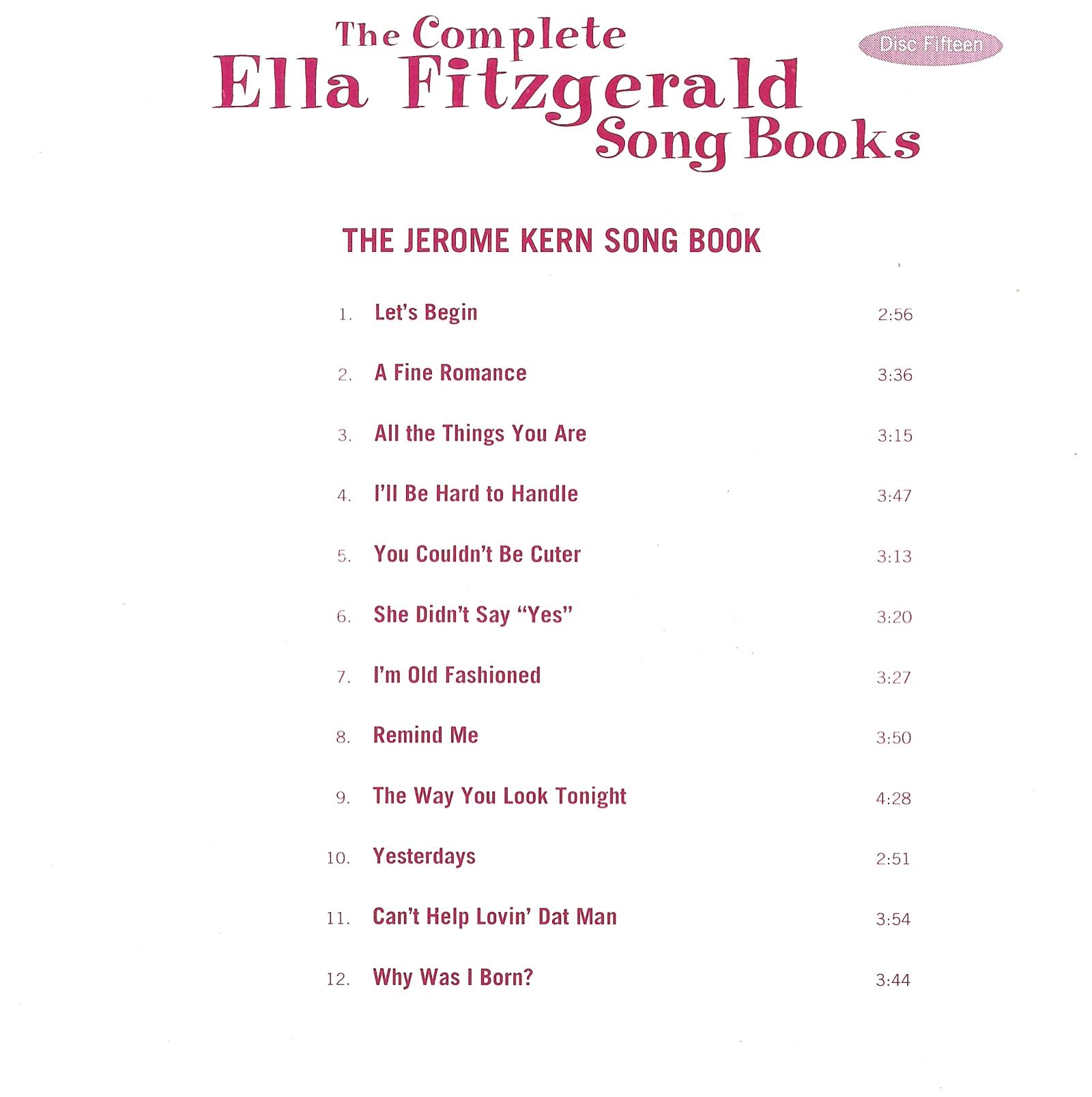 Ella Fitzgerald - The Complete Songbooks Vol.15 -Jerome Kern