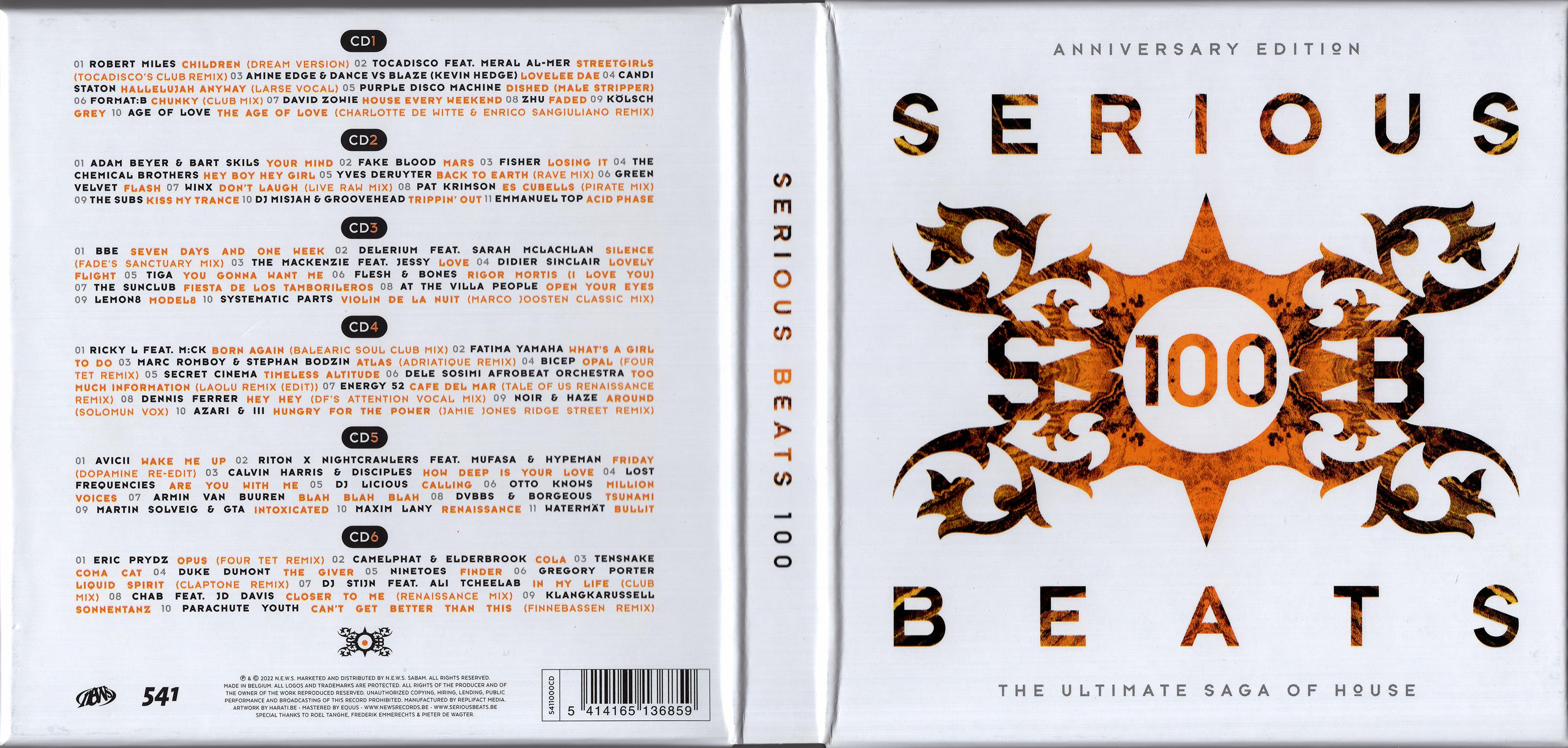 Serious Beats 100 (Anniversary Edition) [The Ultimate Saga Of House] (6Cd)[2022]