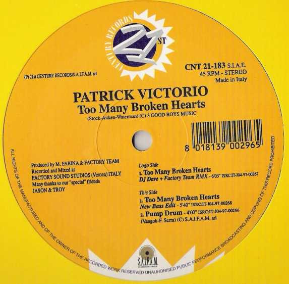 Patrick Victorio - Too Many Broken Hearts-WEB-1997-iDC