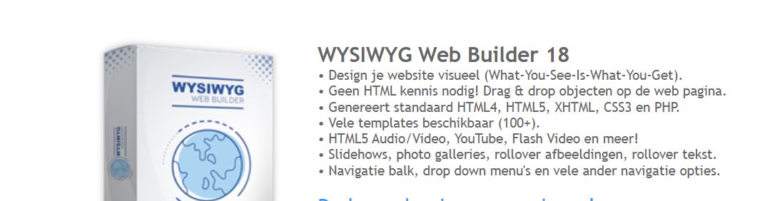 WYSIWYG web Builder 18.4,0 Nederlands
