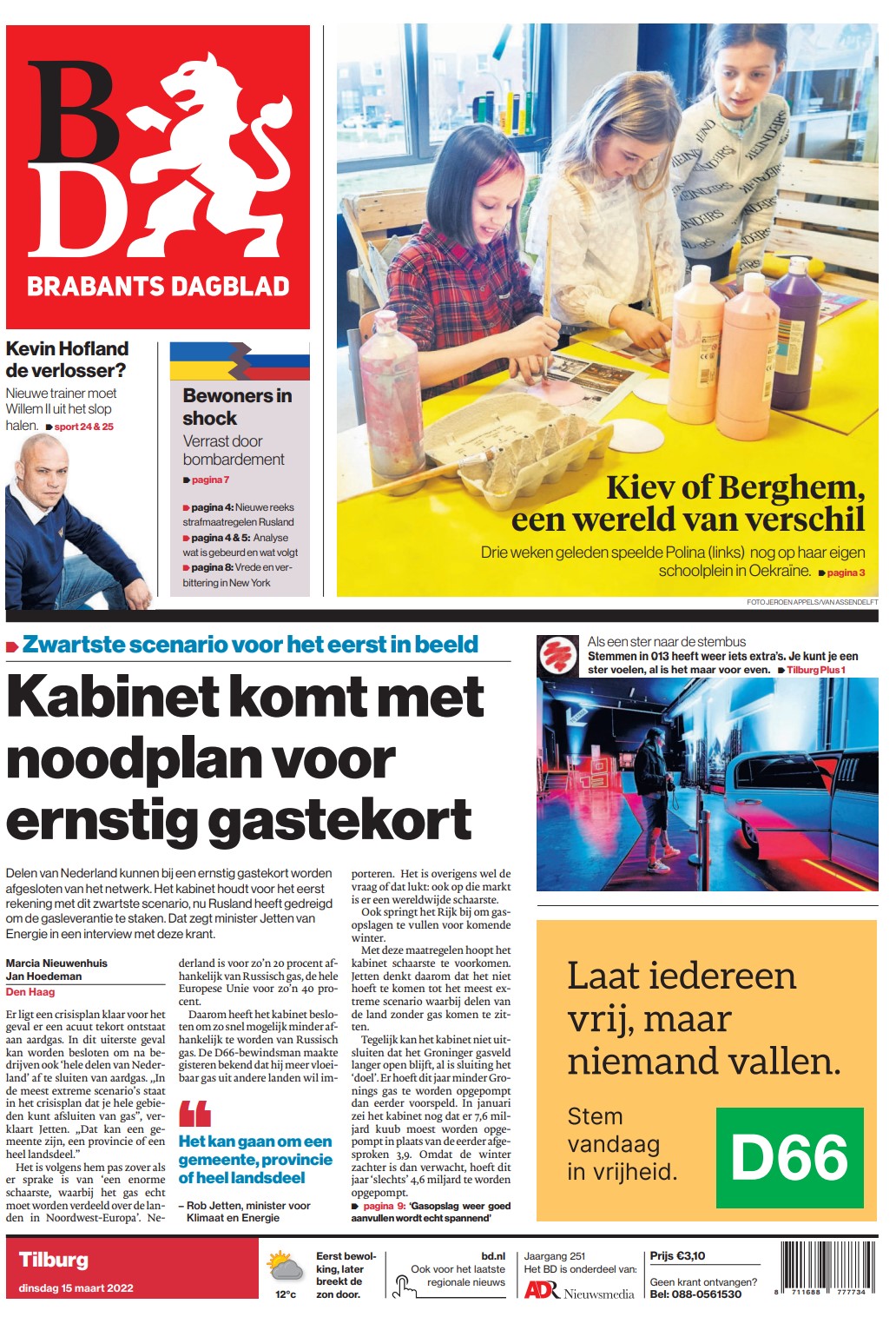 Brabants Dagblad-regio Tilburg-15-03-2022