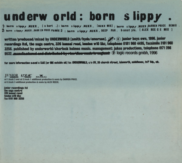 Underworld - Born Slippy (1996) [CDM-Digipack]