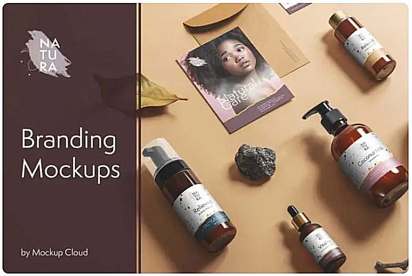 Adobe Photoshop CC - CreativeMarket – Natura – Cosmetics Mockups
