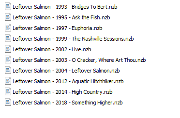 Leftover Salmon - 10 Albums - losse NZB's