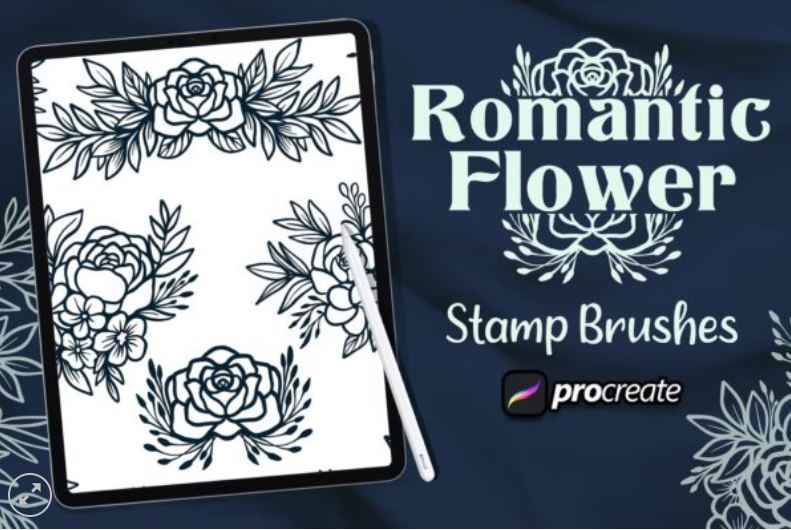 Photoshop - Romantic Flower Stamp Brushes