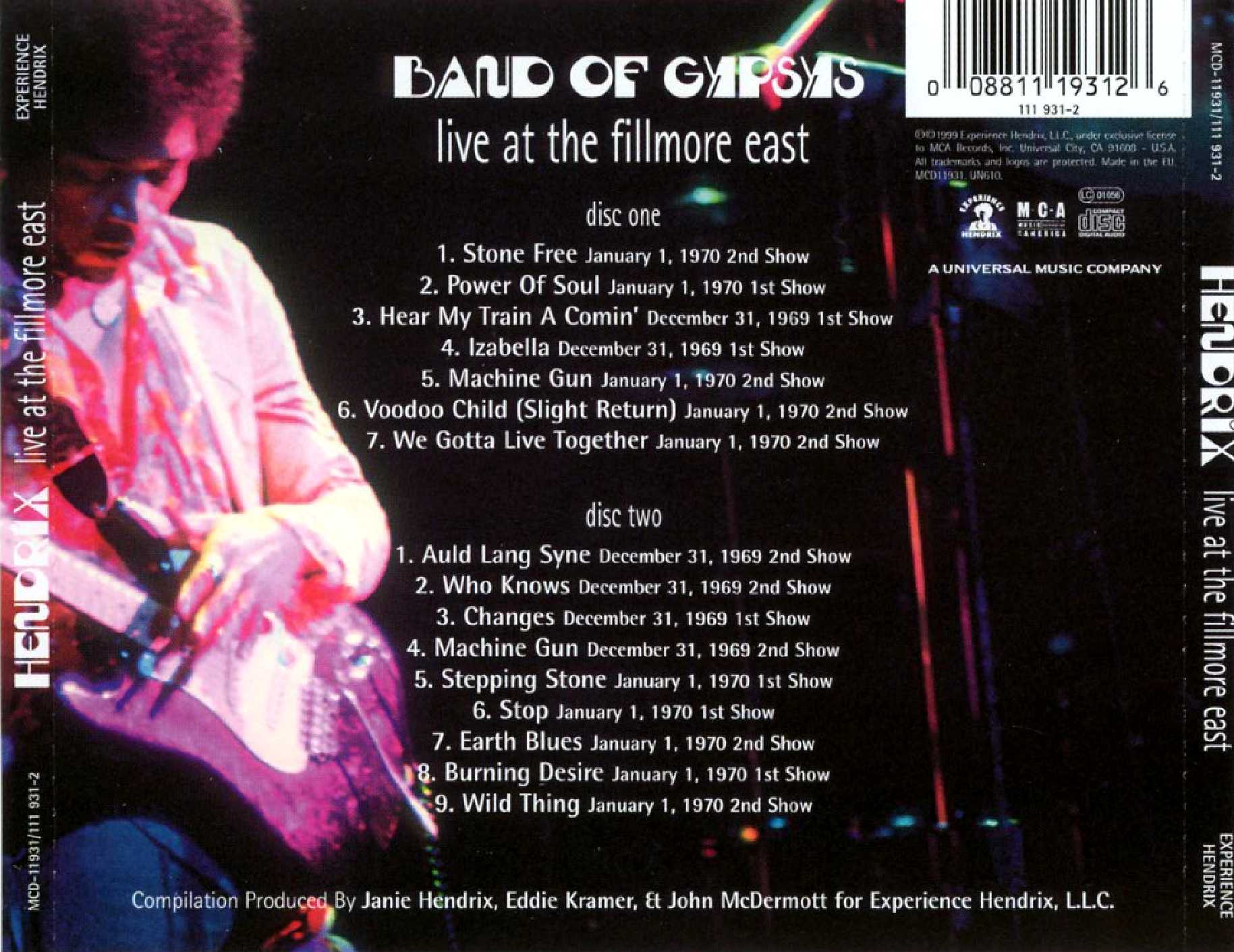 Jimi Hendrix - Live at the Fillmore East