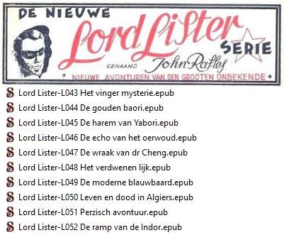 Lord Lister Raffles de grote onbekende. De Valse Listers EPUB 6