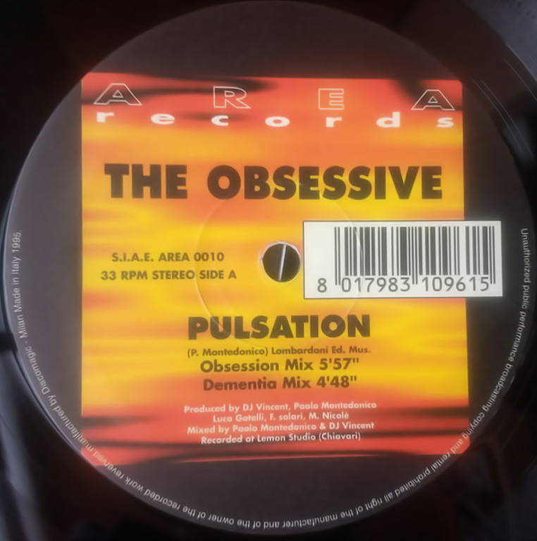 The Obsessive - Pulsation (12 Vinilo) Area Records - AREA 0010 (Italy) (1995)