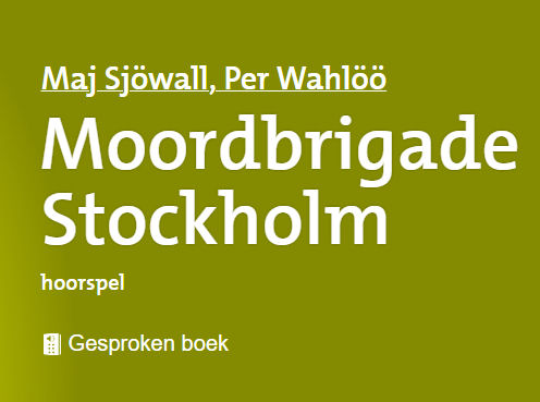 Moordbrigade Stockholm-detective luisterboek