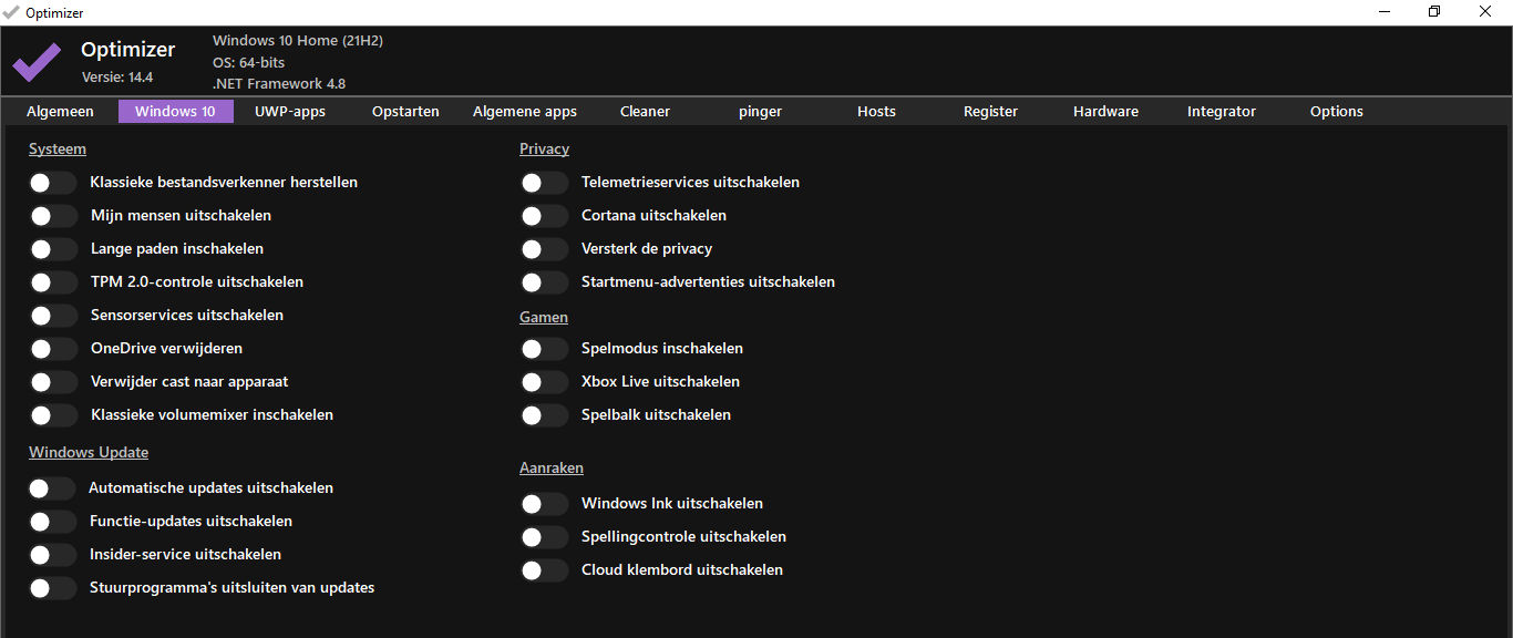 Optimizer v14.4 Win10 Multi Ook NL!