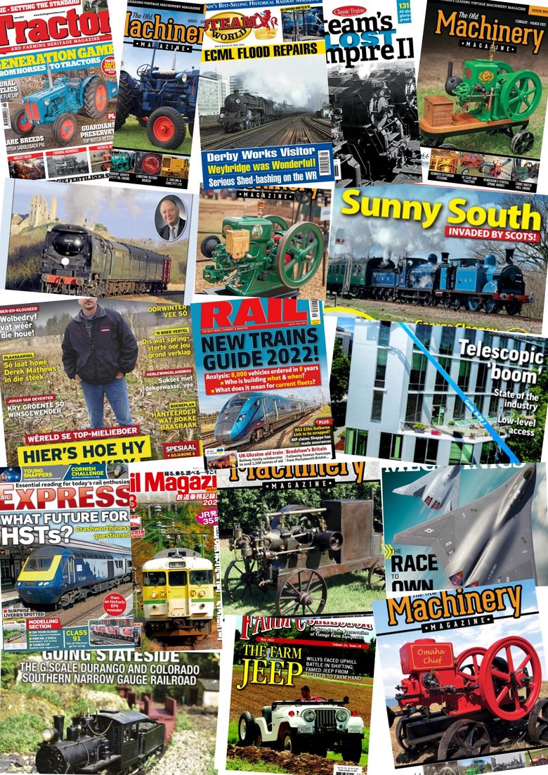 Trein Tractor Mechanisch Farming Nostalgie etc boekjes tijdschriften