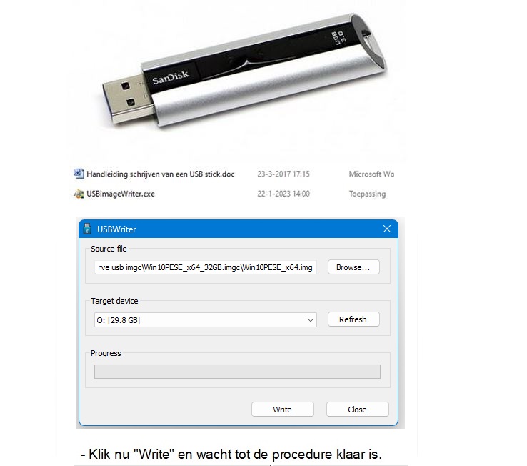 Windows 11 Lite NL - 32GB USB stick Image Writer - Rescue Tool